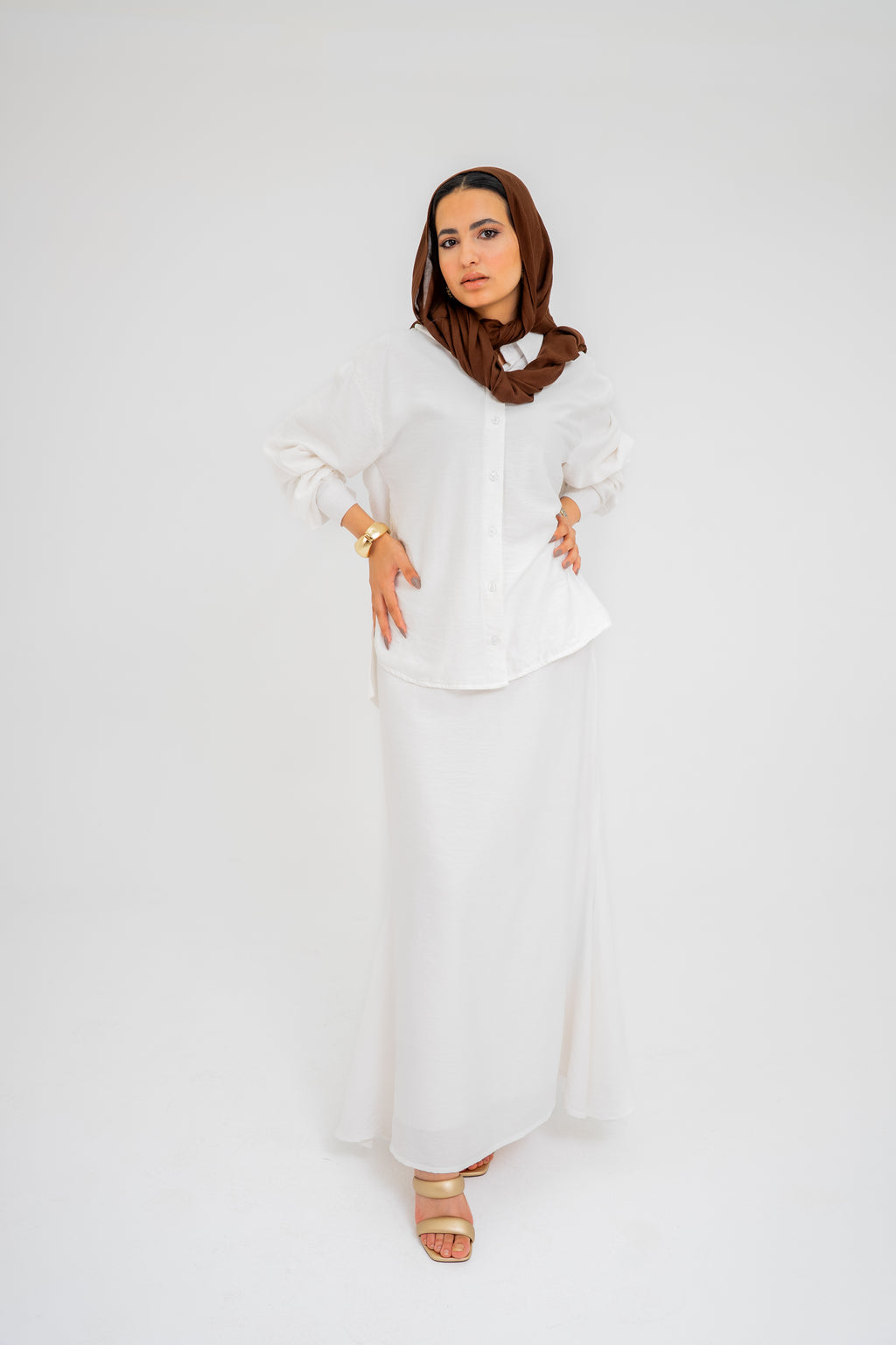Ayla White Linen Skirt (Pre-order)