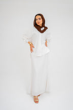 Ayla White Linen Skirt (Pre-order)