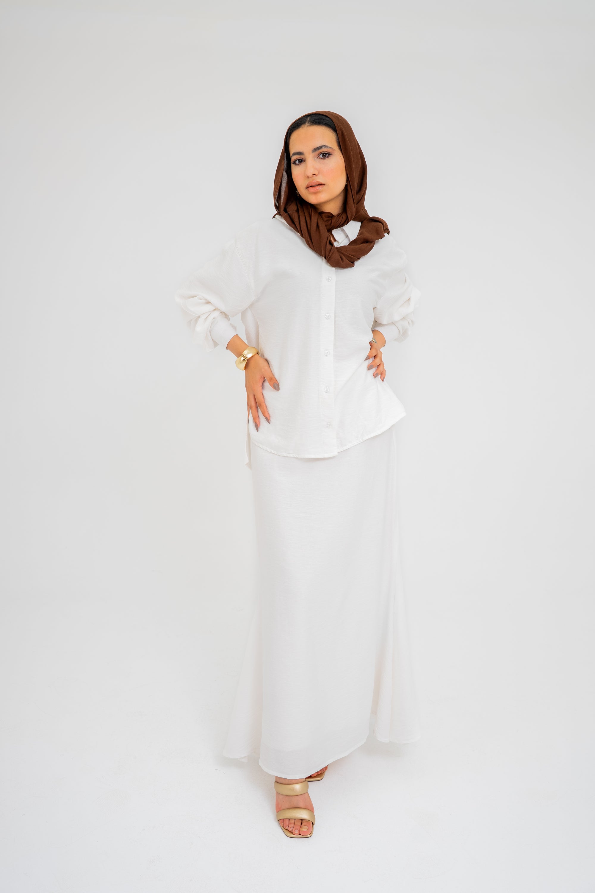 Ayla White Linen Skirt (Pre-order)