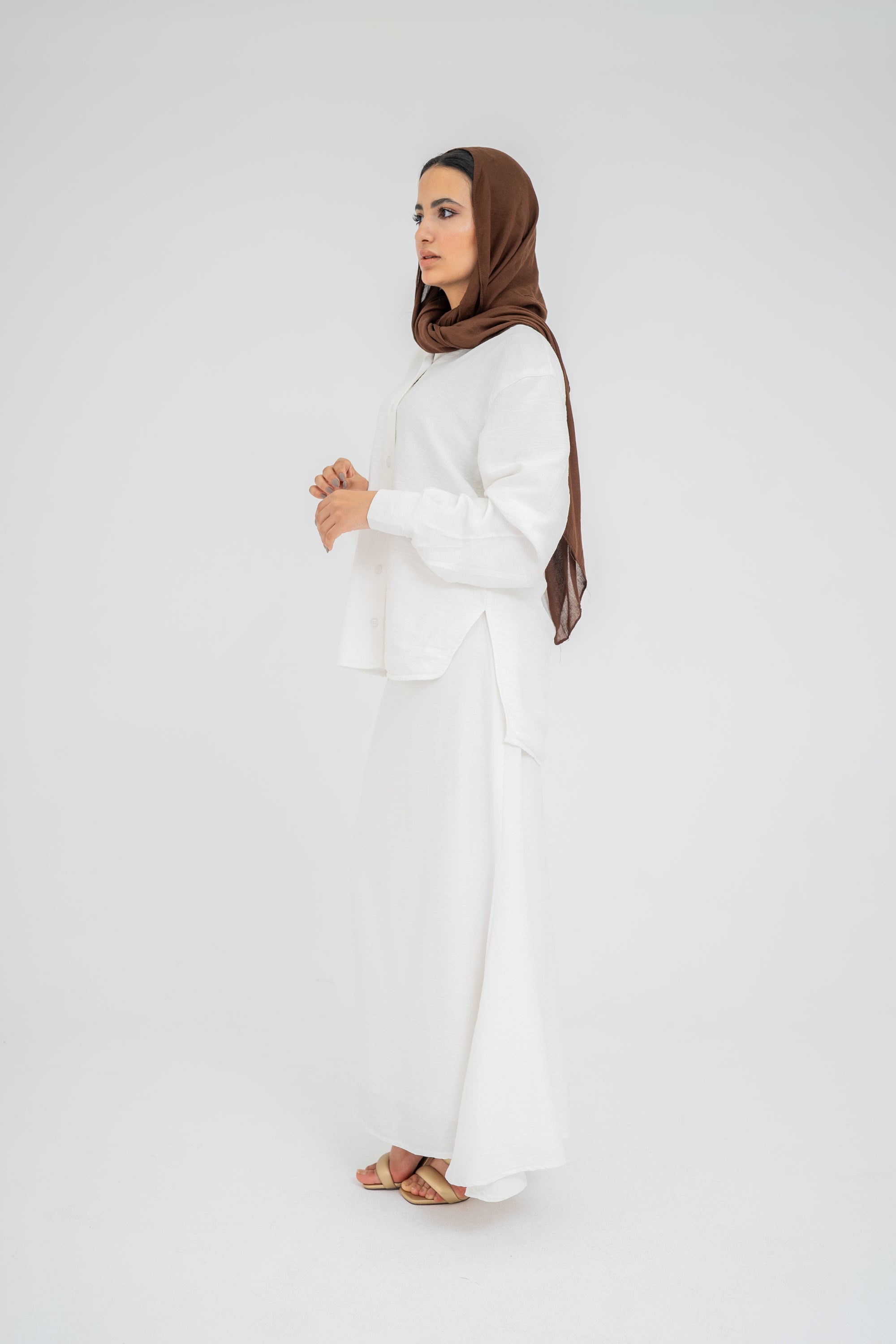 Ayla White Linen Skirt (Pre-order)