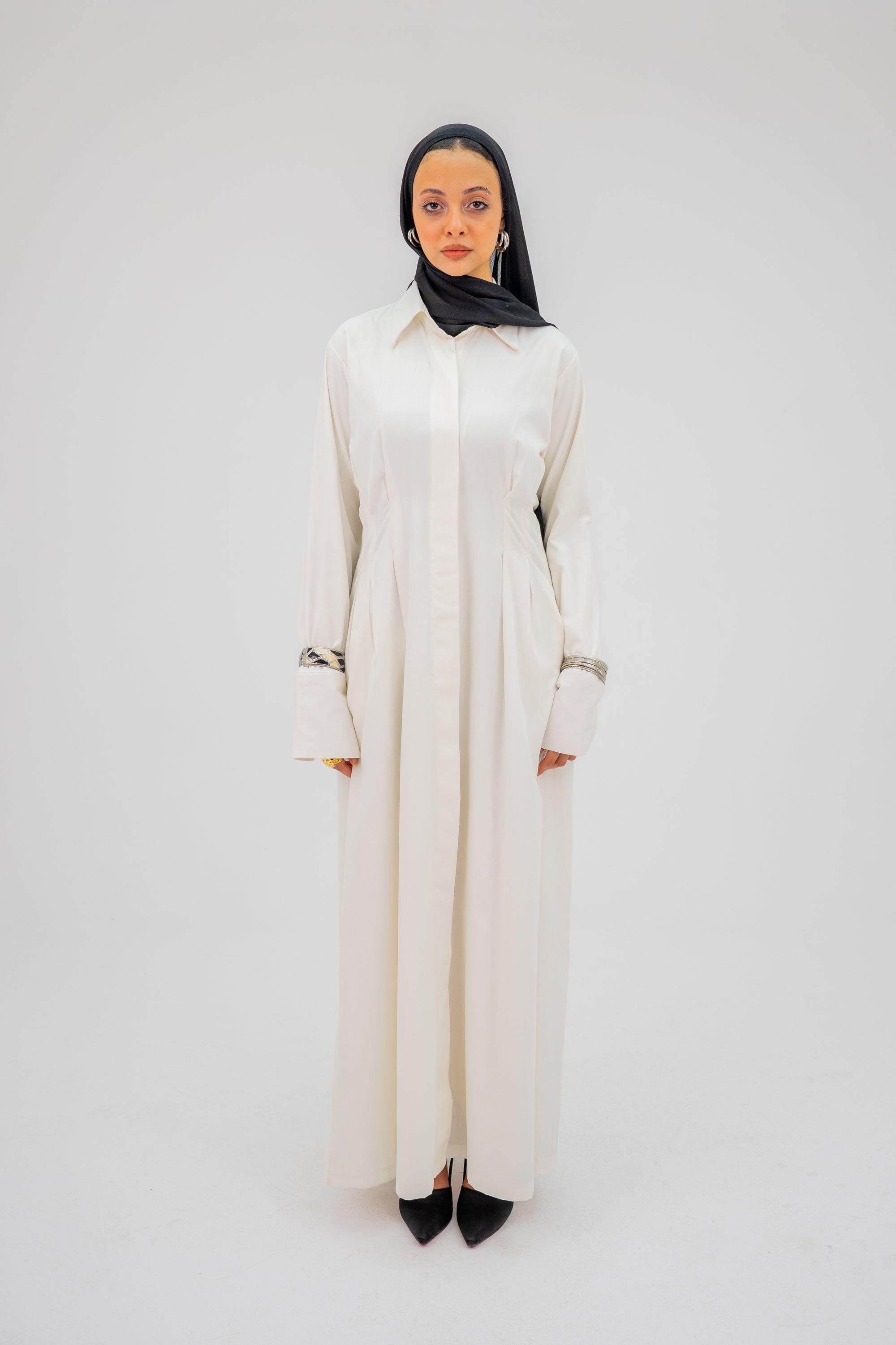 Signature Shirt Dress in White (Pre-order)