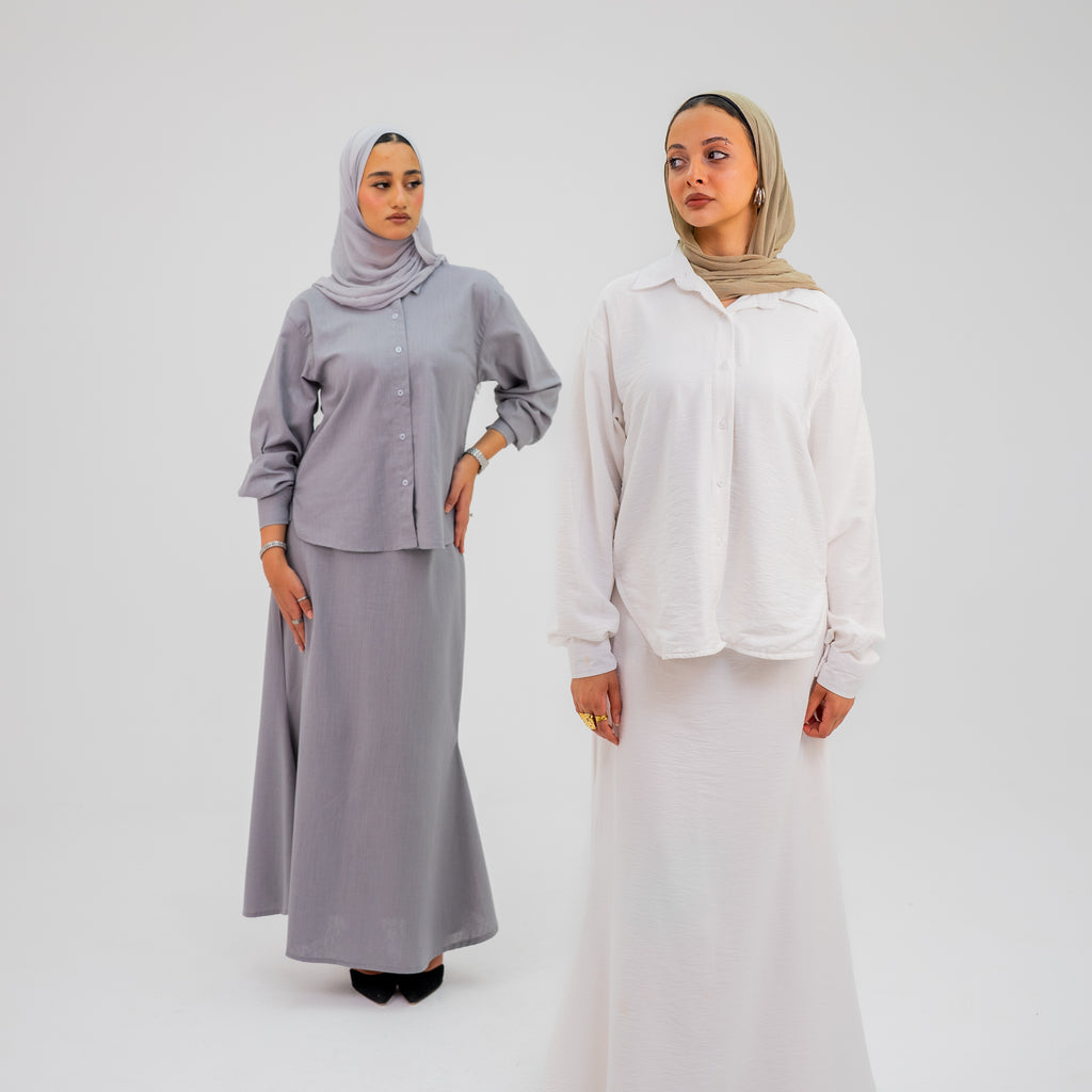 Ayla Grey Linen Set (Pre-Order)